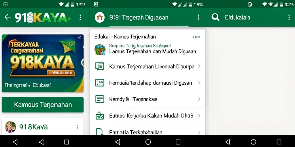 Tampilan antarmuka pengguna 918KAYA yang sederhana dan fungsional.