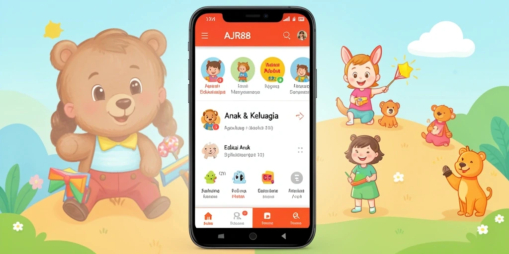 Antarmuka AJR88 yang aman dan interaktif untuk anak-anak.