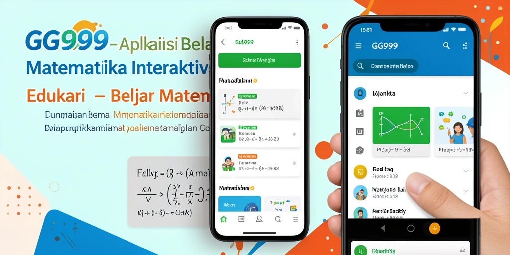 Tampilan antarmuka GG999 untuk belajar matematika yang interaktif.