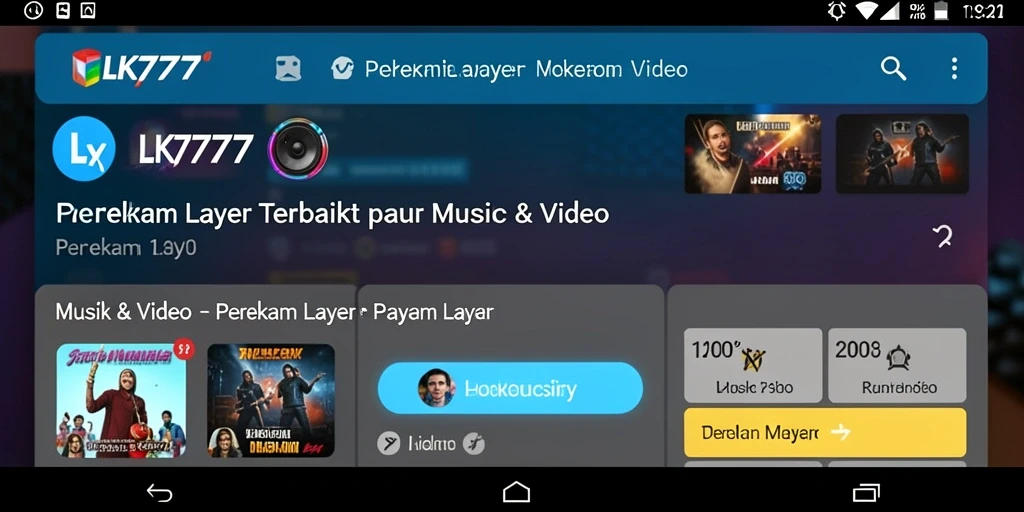 Antarmuka LK777 yang sederhana dan fungsional untuk perekaman layar.