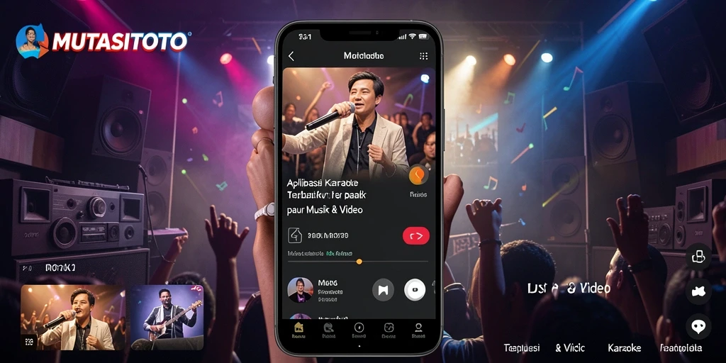 Antarmuka aplikasi MUTASITOTO dengan berbagai pilihan lagu Karaoke.