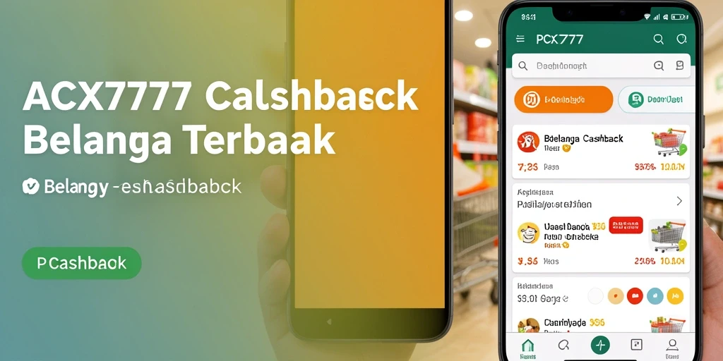 Tampilan antarmuka PCX777 menampilkan berbagai penawaran cashback yang menarik.