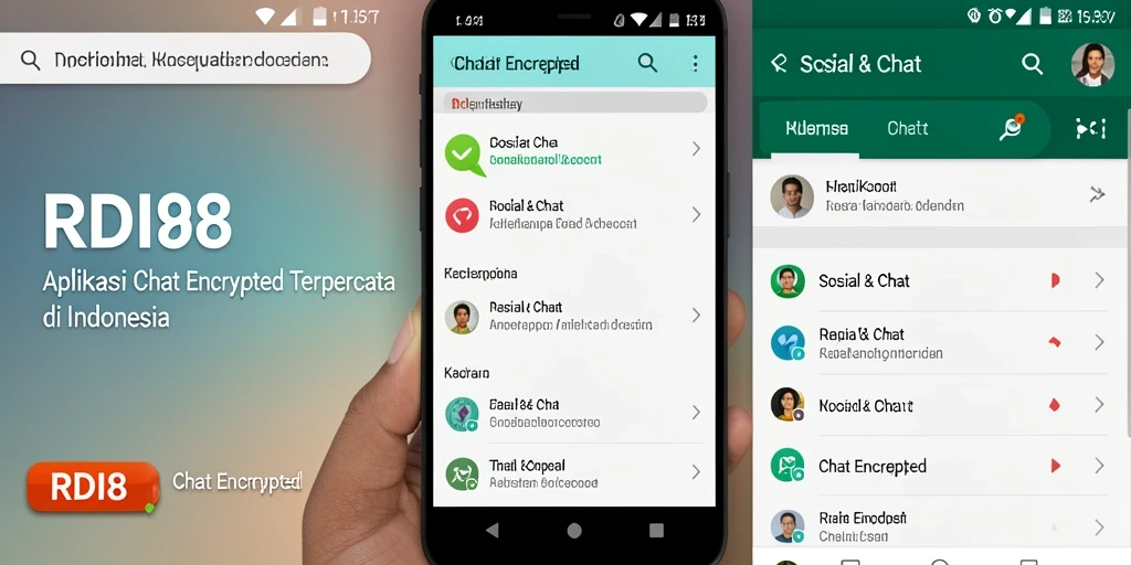 Antarmuka RDI88 menampilkan fitur Chat Encrypted yang modern dan mudah digunakan.