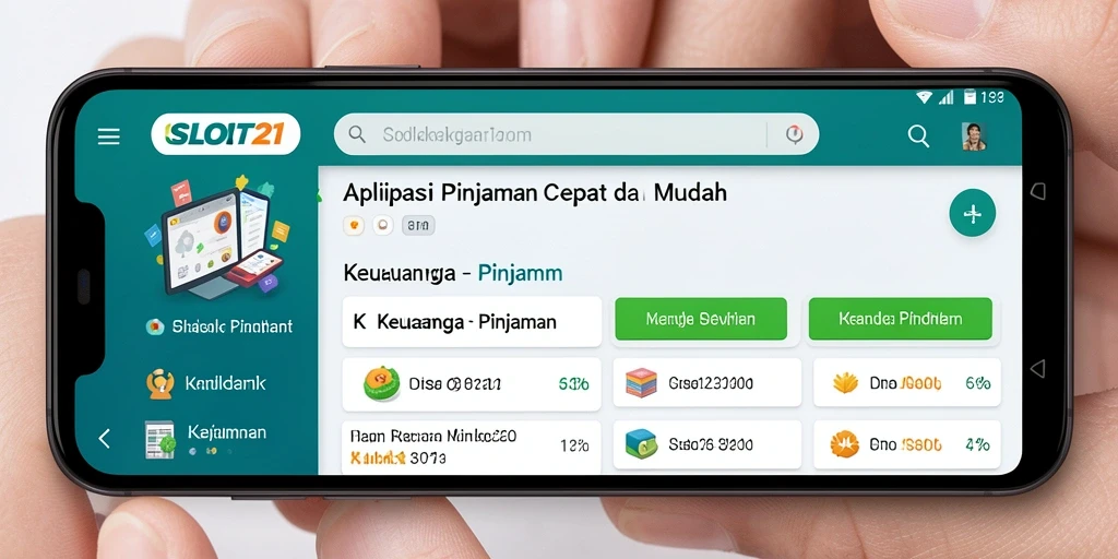 Tampilan antarmuka aplikasi SLOT21 yang ramah pengguna.